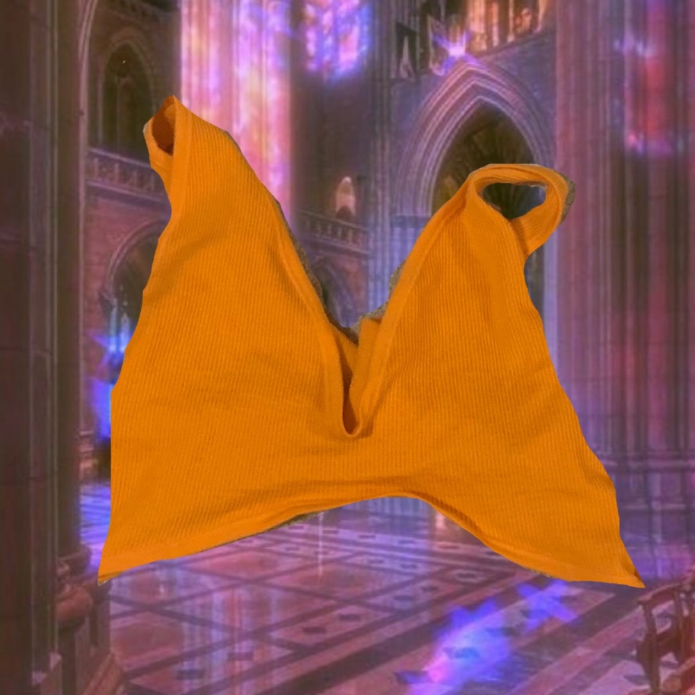 Orange tie top